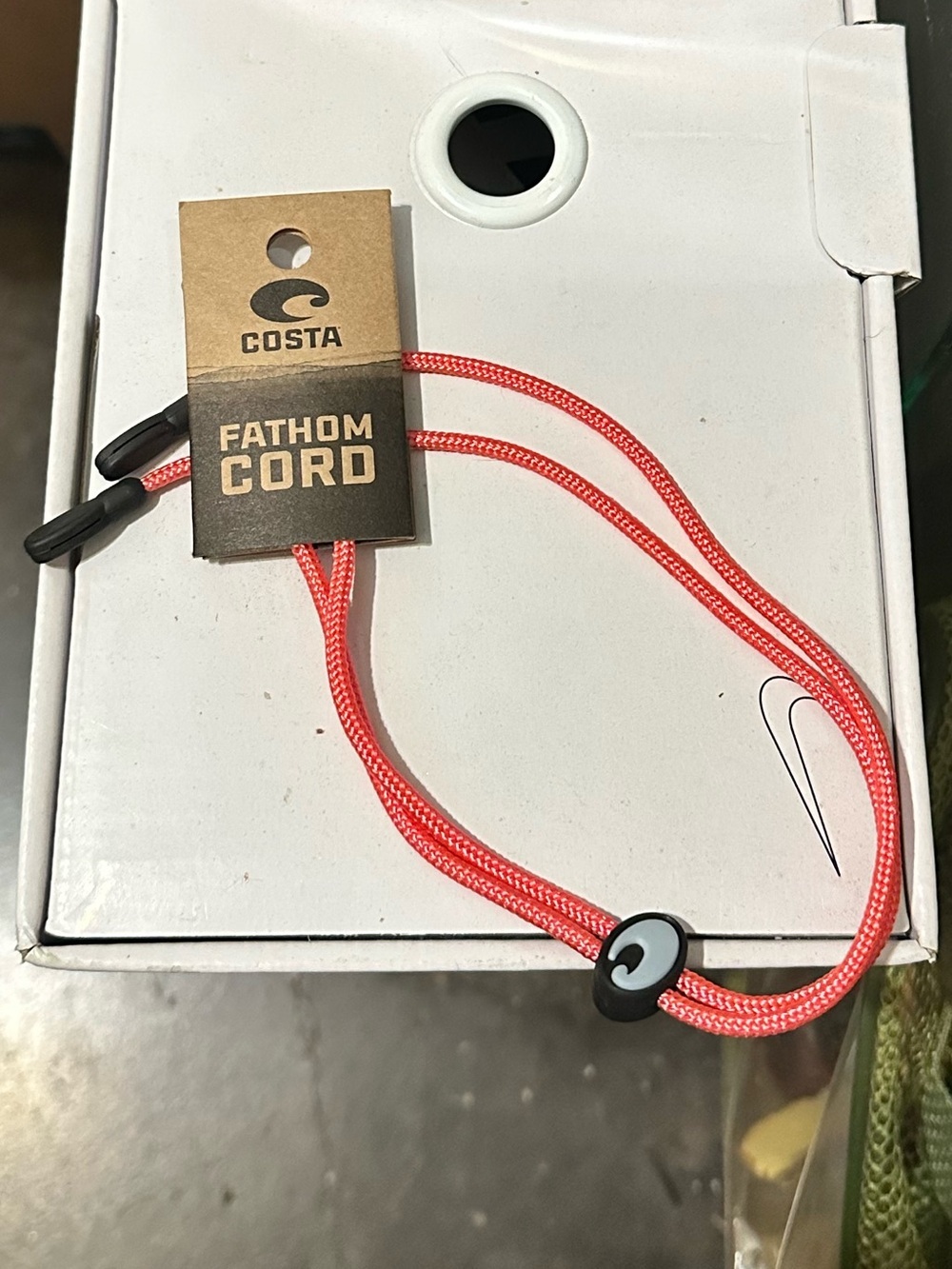 Costa Fathom Cord Lanyard in Bright Orange-Red